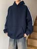 Men's Oversized Three Stripes Hoodie: Trendy Autumn Casual Wear