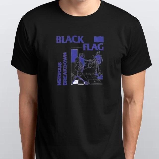 Black Flag Nervous Breakdown Rock Band TSHIRT S M L XL XXL 3 4 XL Black S