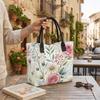 Floral Print Tote Bag Casual Large Capacity Shoulder Handbag for Daily Use