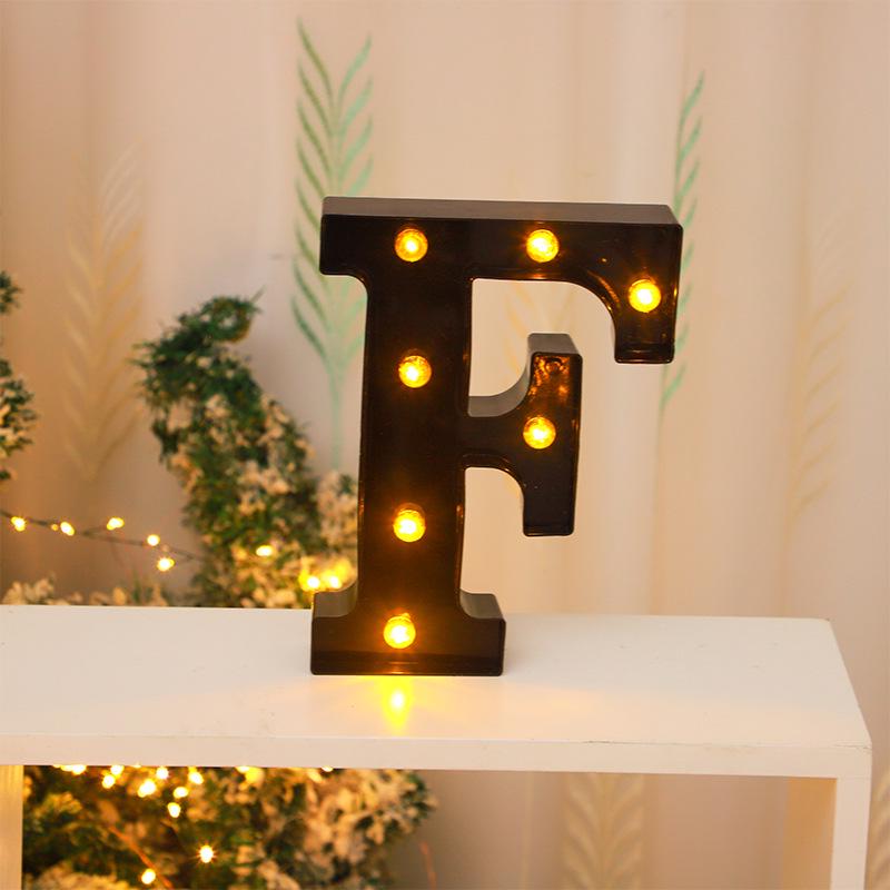 Cross-border Hot-Selling Black LED Letter Lamp for Proposal, Festival Decoration, and Ambiance Arrangement