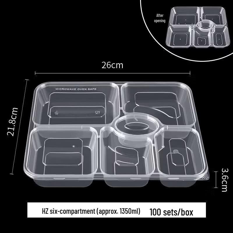 QW Disposable Compartment Food Containers