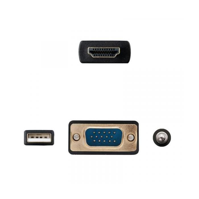Convertisseur Nanocable HDMI Vers VGA-Jack-UBS, 1,8 M