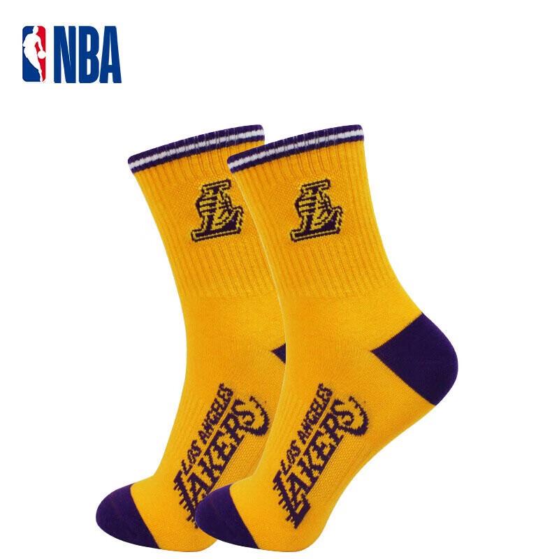 Lakers Men's Mid-Tube Sports Socks (2-Pack)