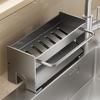 Self-draining Sink Drain Rack Carbon Steel Sink Stand Multifunctional Sink Sponge Holder  Bathroom