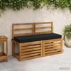 2 piece Bench Cushions SOEST 2 pcs. 100percent  Polyester Black