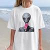 UFO Tshirt Alien Ice Cream T-Shirt – Retro Graphic UFO Tee, Silly Shirt , Comfort Color