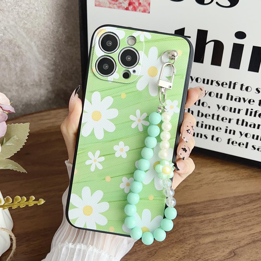 Kompatibles Blumenarmband Schmuckkette Handyhülle für itel A05S A70 A16 A33 A60
