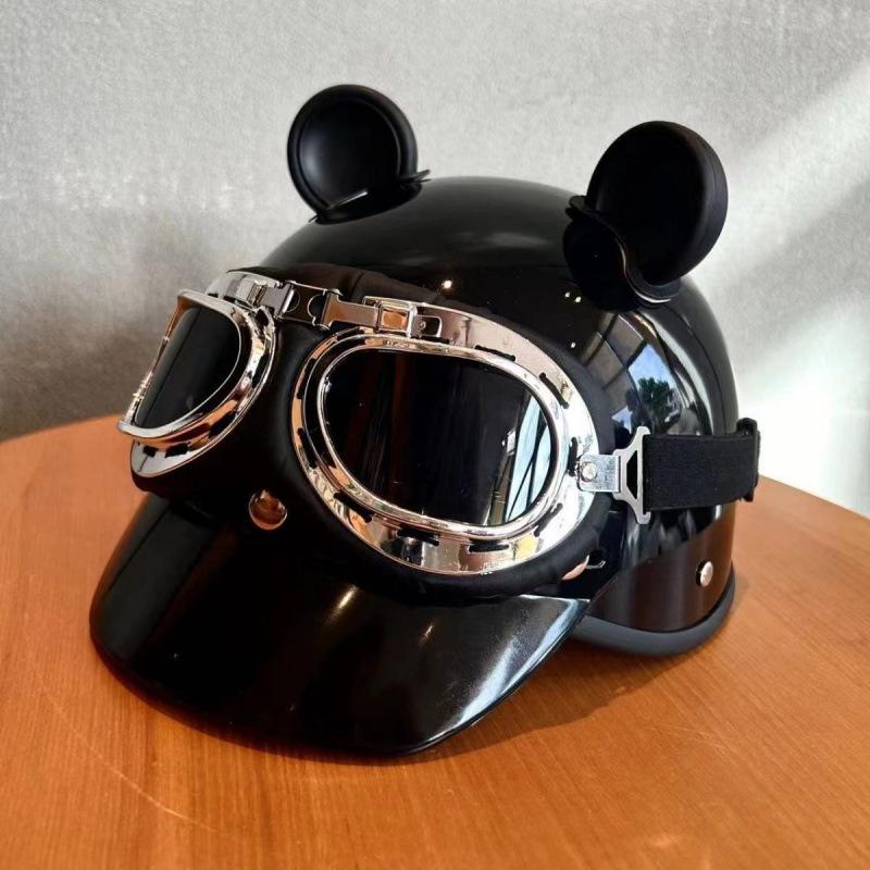 Certified Lightweight Universal Half Helmet for Electric Vehicles – Stylish, Retro, All-Season Safety Helmet