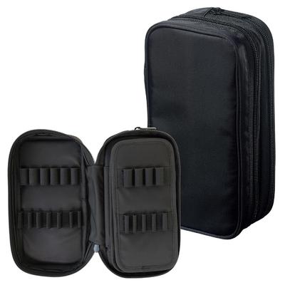 LIHIT LAB XCOA Spread Double Pen Case Jet Black A3801-24