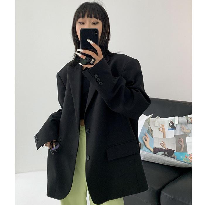 [Welcome comparison] Sense black blazer women s new Korean version loose small suit suit top S чёрный