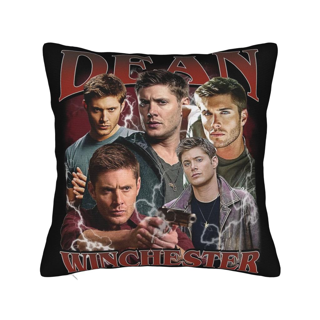 Supernatural Dean Kuddfodral Tryck Polyester Kuddfodral Dekorationer Kuddfodral Hem Fyrkantig 18"
