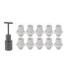 10PCS E14 Lamp Holder ABS with Sleeve High Temperature Resistant Light Socket Base for Home White