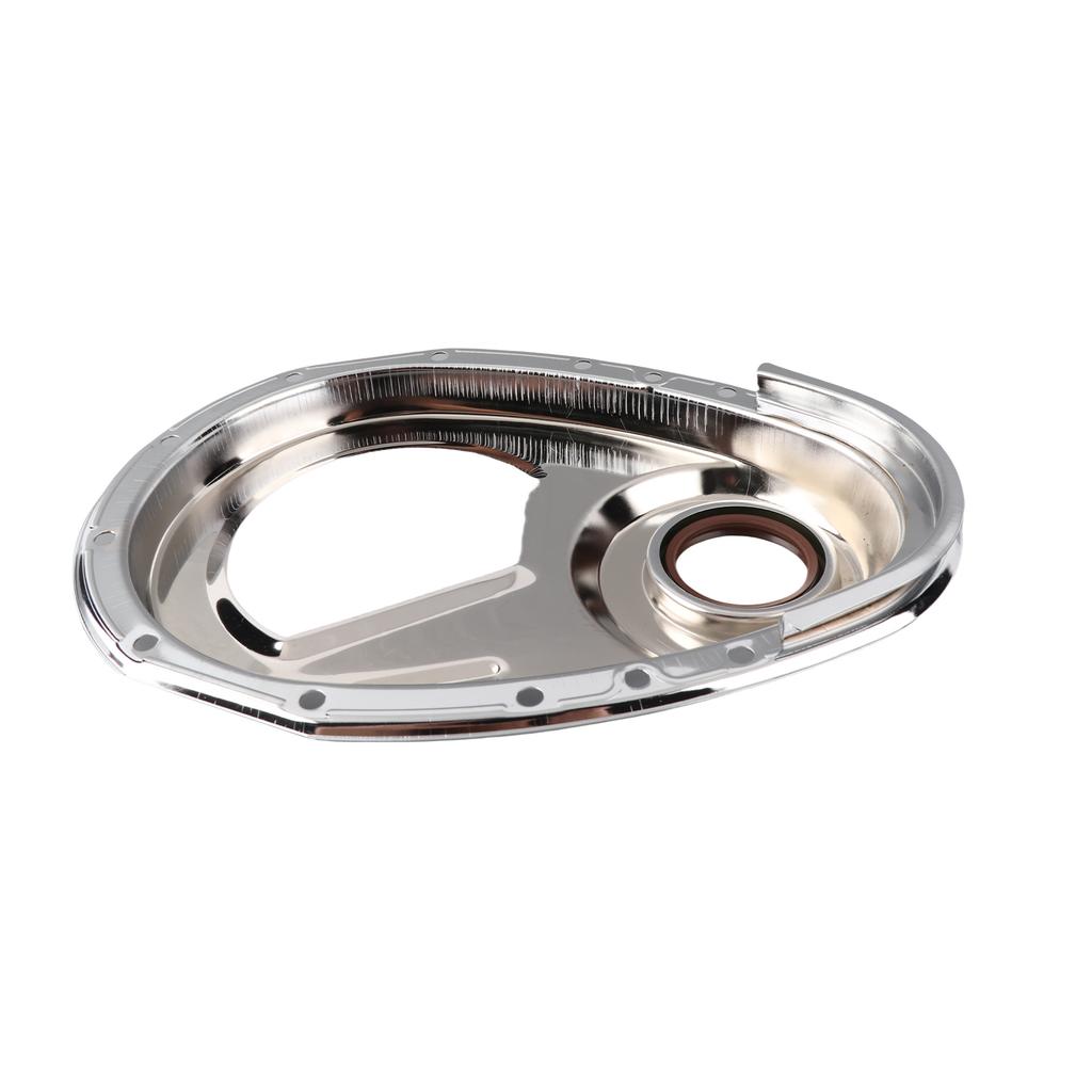 Chrome Timing Chain Cover Kit Replacement for SB Chevy 327 350 383 400 SBC Gasket Seal Bolts Set