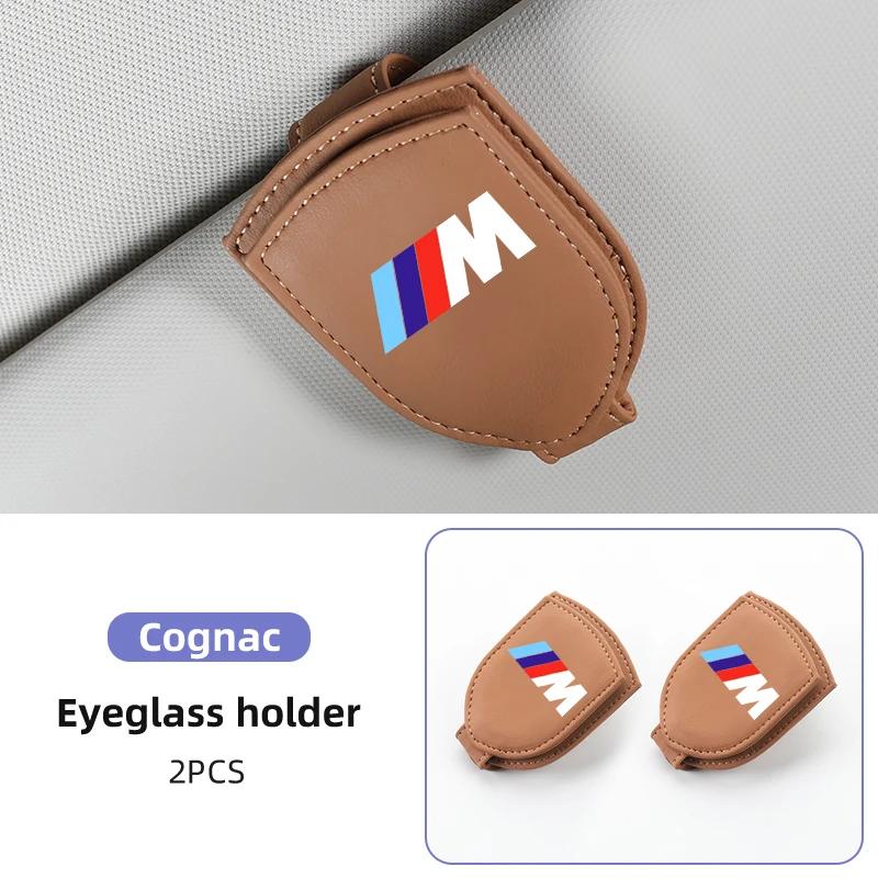 

Car Sticker 2025 Hot Car Visor Glasses Holder Nappa Leather Sunglasses Holder Accessories For BMW M X1 X3 X5 X6 X7 E30 E90 M3 E8