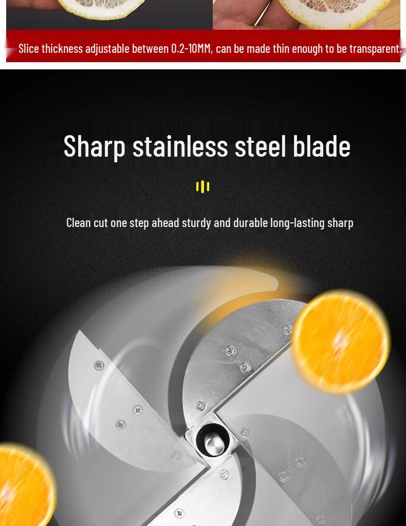 Stainless Steel Hand-Crank Slicer for Vegetables & Fruits