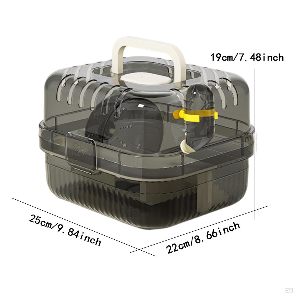 Κλουβί Χάμστερ Ενδιαίτημα Ελαφρύ Προμήθειες Κατοικίδιων Διαφανής Θήκη Ταξιδιού Μεταφοράς Μικρού Ζώου