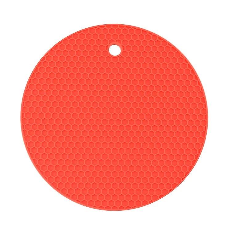 17.5cm Round Heat Resistant Silice Mat Drink Cup Coasters N-slip Pot Holder Table Placemat Kitchen Accessories Onderzetters