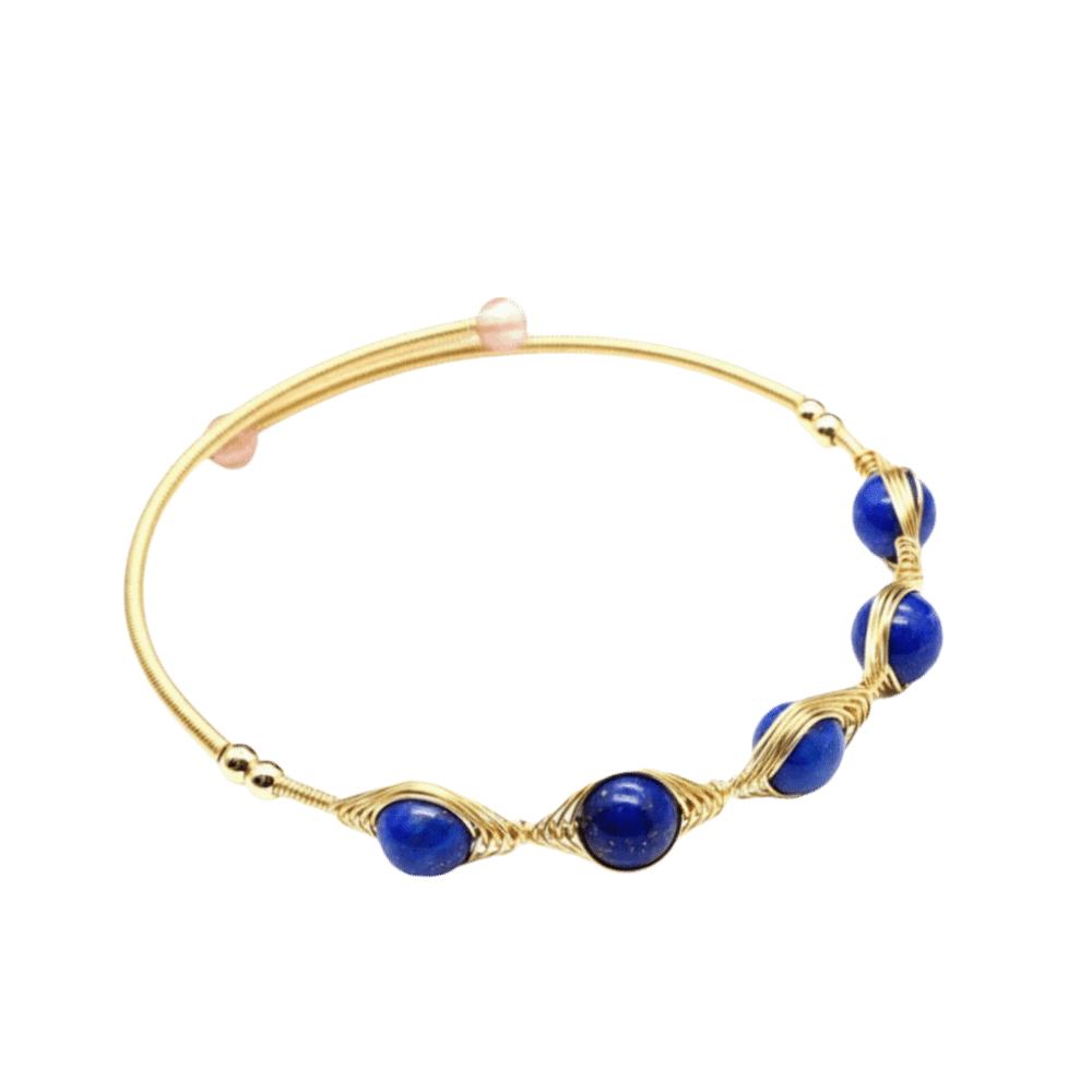 14k Gold Plated Adjustable Bracelet Gold Color Crystal Bracelet Open Cuff Bangle Minimalist Style