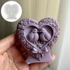 Bird Couple Relief Heart Candle Silicone Mold Valentine's Day Gift Love Bird Similar Pattern Resin Mould Bow Flower Gypsum Molds