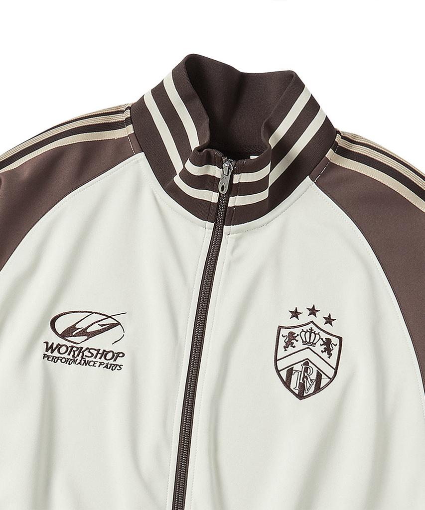 Travel Combination Raglan Jersey Track Jacket Brown