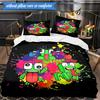 Colorful game Friends 3pcs K-pop music group Bedding set,Ideal for Bedroom, Dormitory,Including Duvet Cover And 2pcs Pillowcases,Fan gifts