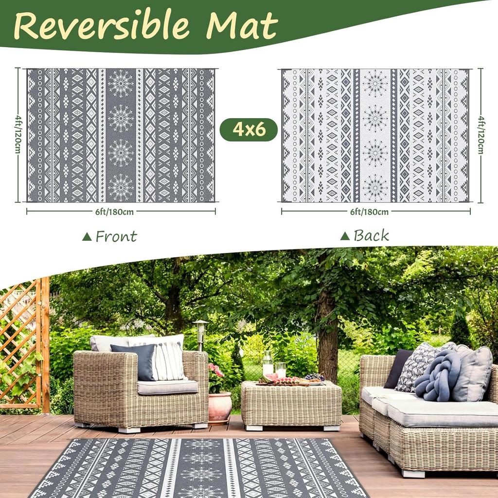 Outdoor Carpet, Bohemian Style, Foldable Garden Rv Camping Picnic Mat, Indoor Living Room Carpet, Home Decoration