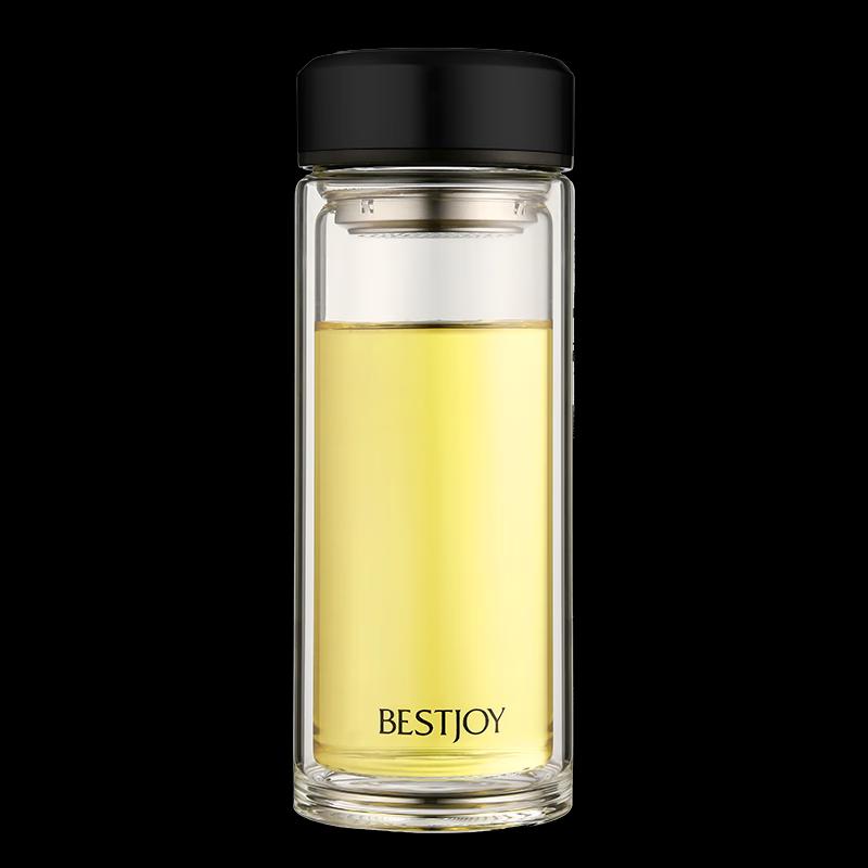 BESTJOY 520ml Double-Wall Borosilicate Glass Cup