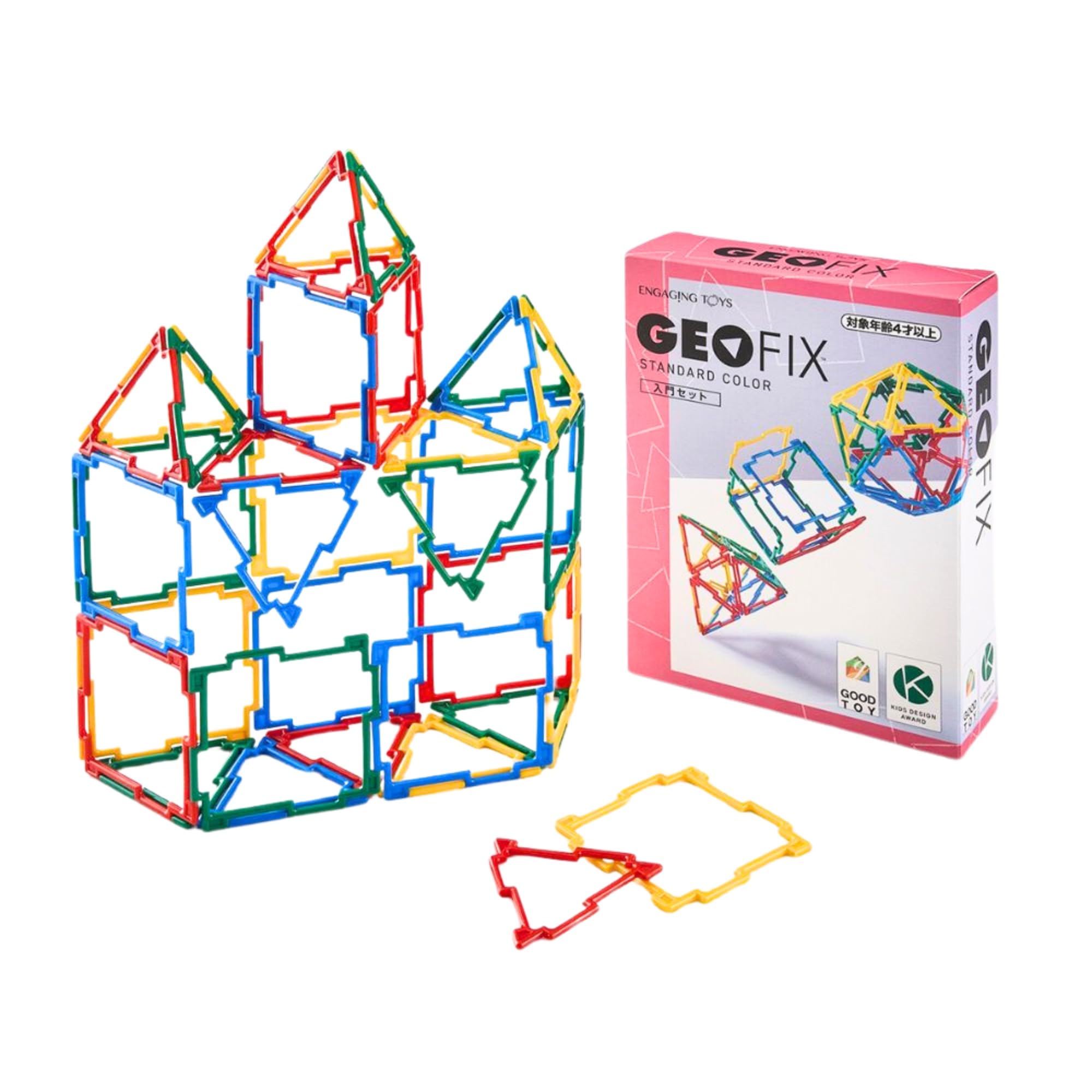 

GEOFIX Beginner s Set, 40-Piece Educational Toy for Building Shapes and 3D Learning, Ages 4 and Up (Standard Colors)