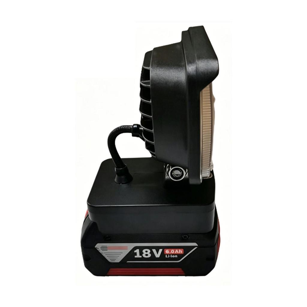 18V Lithium Battery with LED Flashlight for Bosch, DeWalt, Milwaukee, Makita