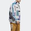 Adidas Originals Kleeblatt Karierte Lässige Windjacke Internationale Größe Herren Oberbekleidung Weiß ED5511