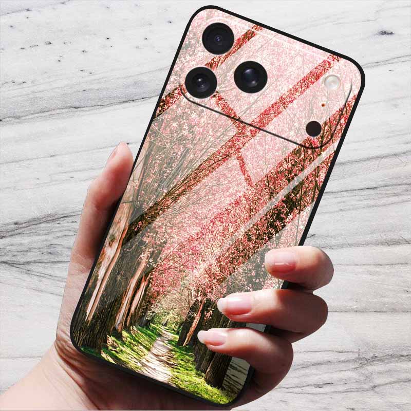 Cute Case For iPhone 17 Pro Plus Capa 17 Pro Max Bumper Luxury Tempered Glass Hard Back Cover iPhone17 Air Funda Animal Patterns