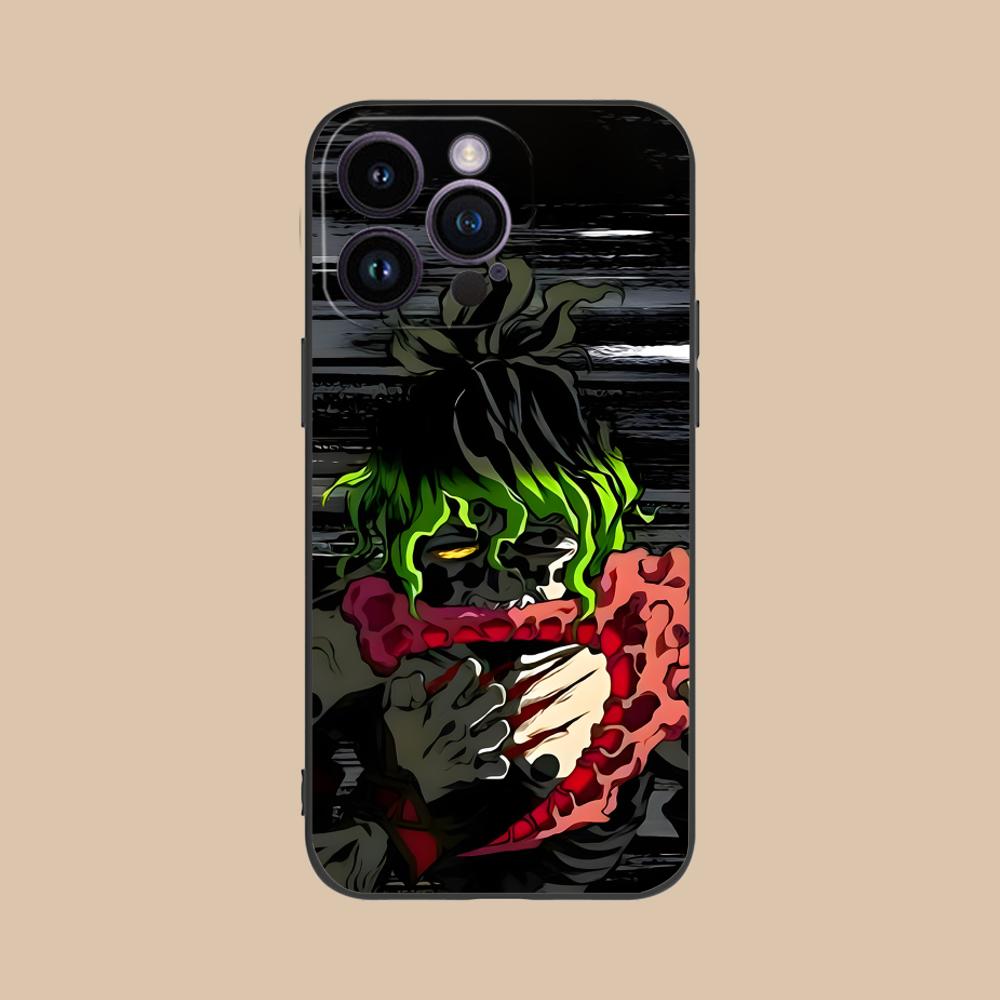 Demon Slayer Daki Gyutaro Phone Case for iPhone 16 15 14 13 12 11 X XR XS 8 7 Pro Max Plus Mini Black Cover Cellphones Pretty