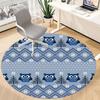 1pc Owl Pattern Office Round Rug, Carpet for Office, Gaming, Lightweight Round Floor Mat yy260208015