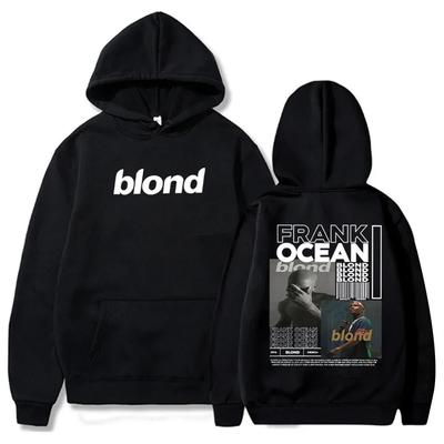 Patterned Hooded Fleece Sweatshirt for Men Autumn Hip-hop Casual Pullover
