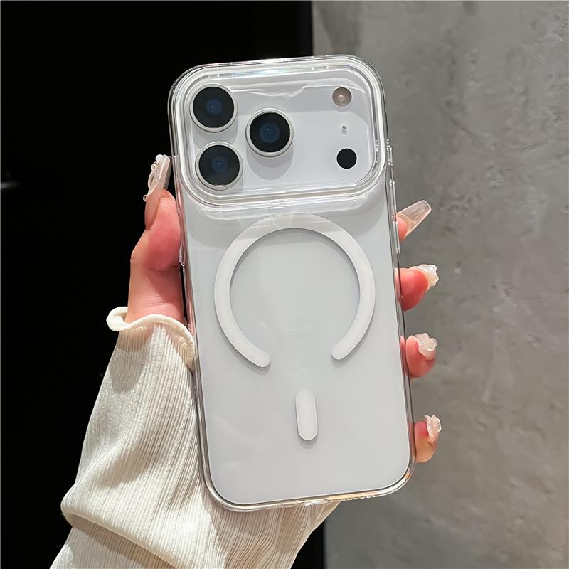 

IPhone 17Pro 16 15 14 16Pro Max Wireless Charging Shockproof Cover Ultrathin Non-Yellowing Clear for Magsafe Magnetic Case For iphone 16Pro Max белый