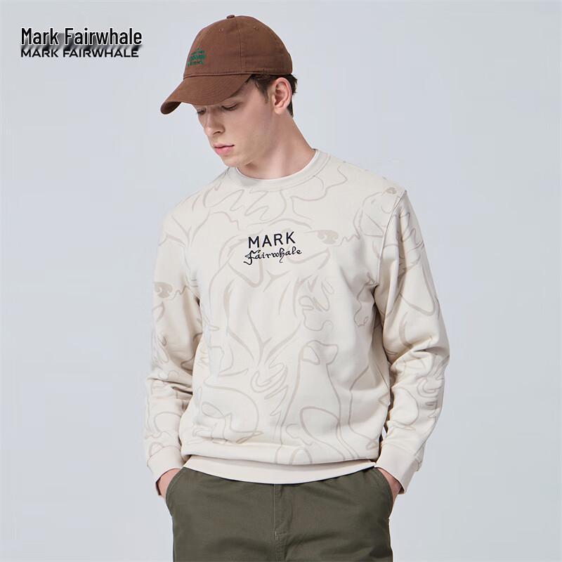

Mark Fairwhale Men s Line Dog Print Round Neck Sweatshirt XL