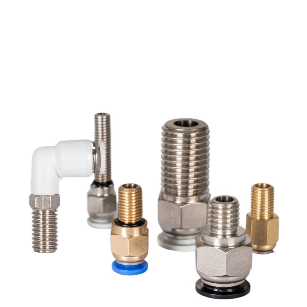 4 6 8 10mm Push in M6-M16 Thread LengthenPipe Fitting Pneumatic Air Joint