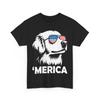 Koszulka na 4 lipca, Koszulka z Golden Retrieverem na 4 lipca Merica Flaga USA Okulary