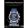 POEDAGAR Business Man Watch Waterproof Luminous Chronograph Date Original Watches for Men Leather Luxury Quartz Wristwatch