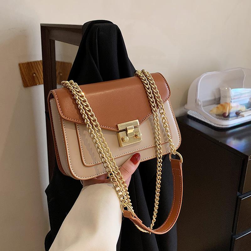 

Retro bag women s messenger bag chain bag women s bag spring and summer new shoulder bag small bag versatile small square bag 18cm*19cm*14cm