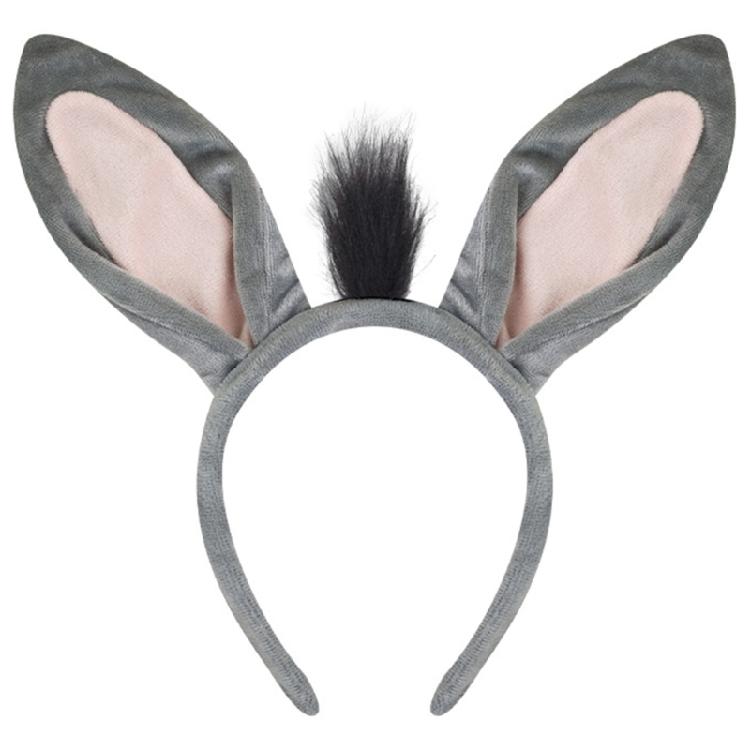 Halloween Donkey Cosplay Accessories Donkey War Headband Donkey Tail Bowtie Skirt for Children Halloween Role Play
