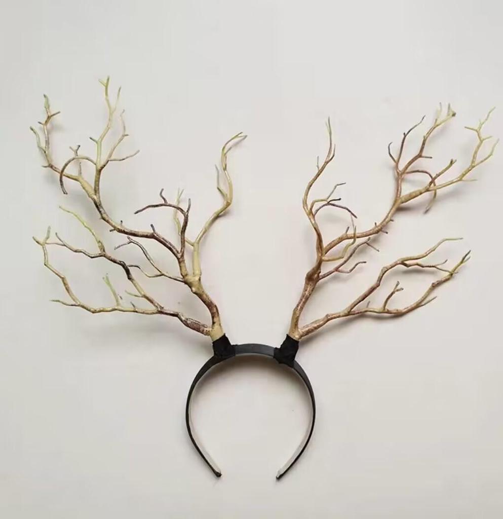 Europäisches Amerikanisches Mori Girl Rentiergeweih Leuchtendes Weihnachtskopfband mit Großen Haaraccessoires und Verzierungen