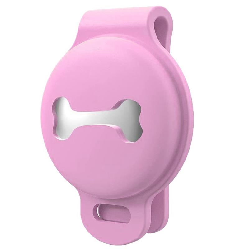 Airtag Dog Collar Holder Silicone Pet Collar Case for Airtags Anti-Lost Air Tag Cover Compatible with Dog Collars