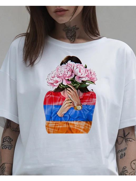 Armenia print T-shirt for summer XL