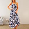 2025 Summer Women's Fashion New V-neck Casual Printed Sleeveless Dress