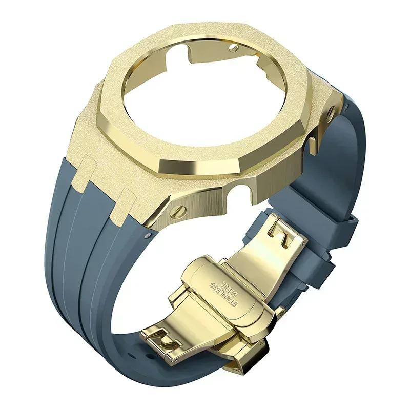 Zestaw modyfikacyjny Gen4 do Casioak GM2100 Metalowa obudowa ze stali nierdzewnej Gumowy pasek Zestaw do modyfikacji Akcesoria Casioak GM-2100 ze śrubami