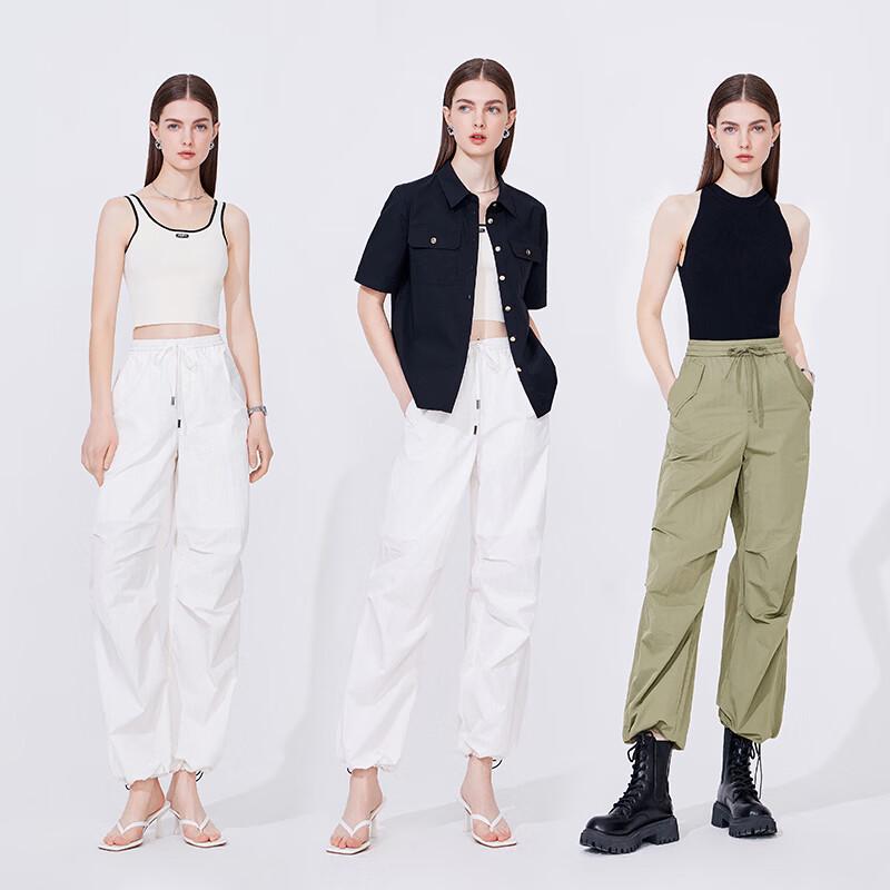 Navigare Women's Loose Fit Parachute Cargo Pants