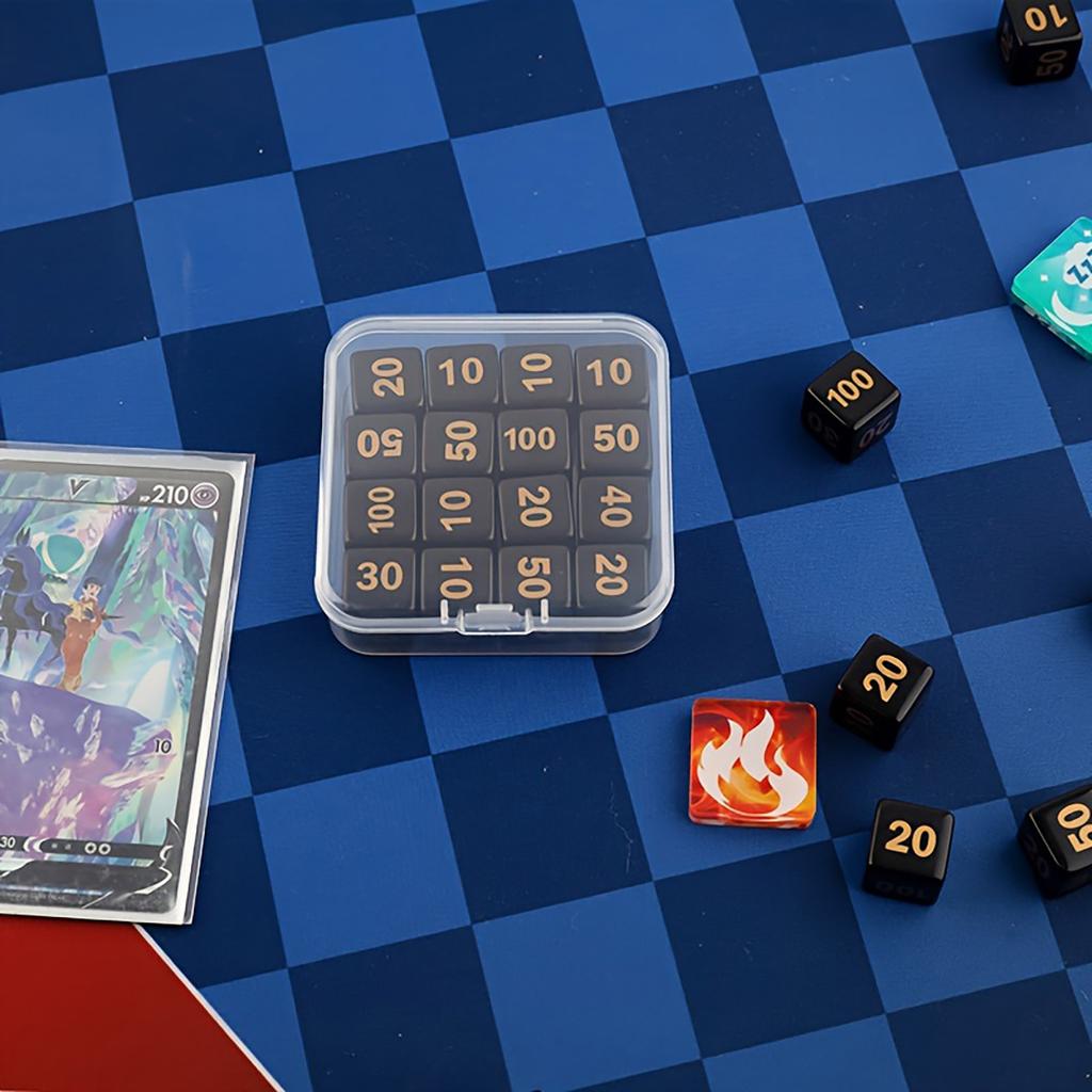 10 PTCG Counting Indicator Dice, Acrylic Number Dice, Perfect Accessory for and Card Games, a Must-have for PTCG Players