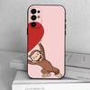 M-C-Monkey-Curious George Phone Case Black Silicone Soft For Samsung S25,S24,S21,S22,S23,S30,Ultra,S20,Plus,Fe,Lite