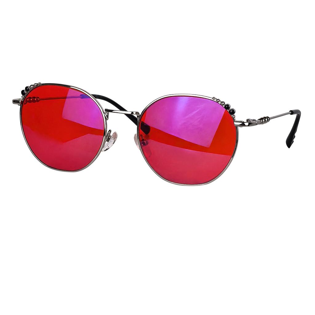 Better Sleep Glasses Red Lenses Long Time Working Orange Lensesround Frame Metal Eyeglasses Blue Light Color Lenses with Recipe